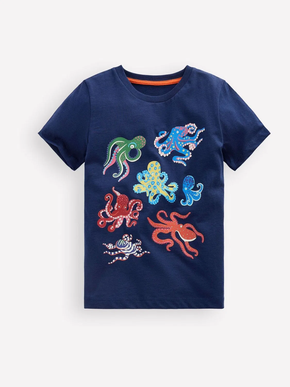 Футболка с светящимся в темноте принтом Sea Monsters Boden, синий