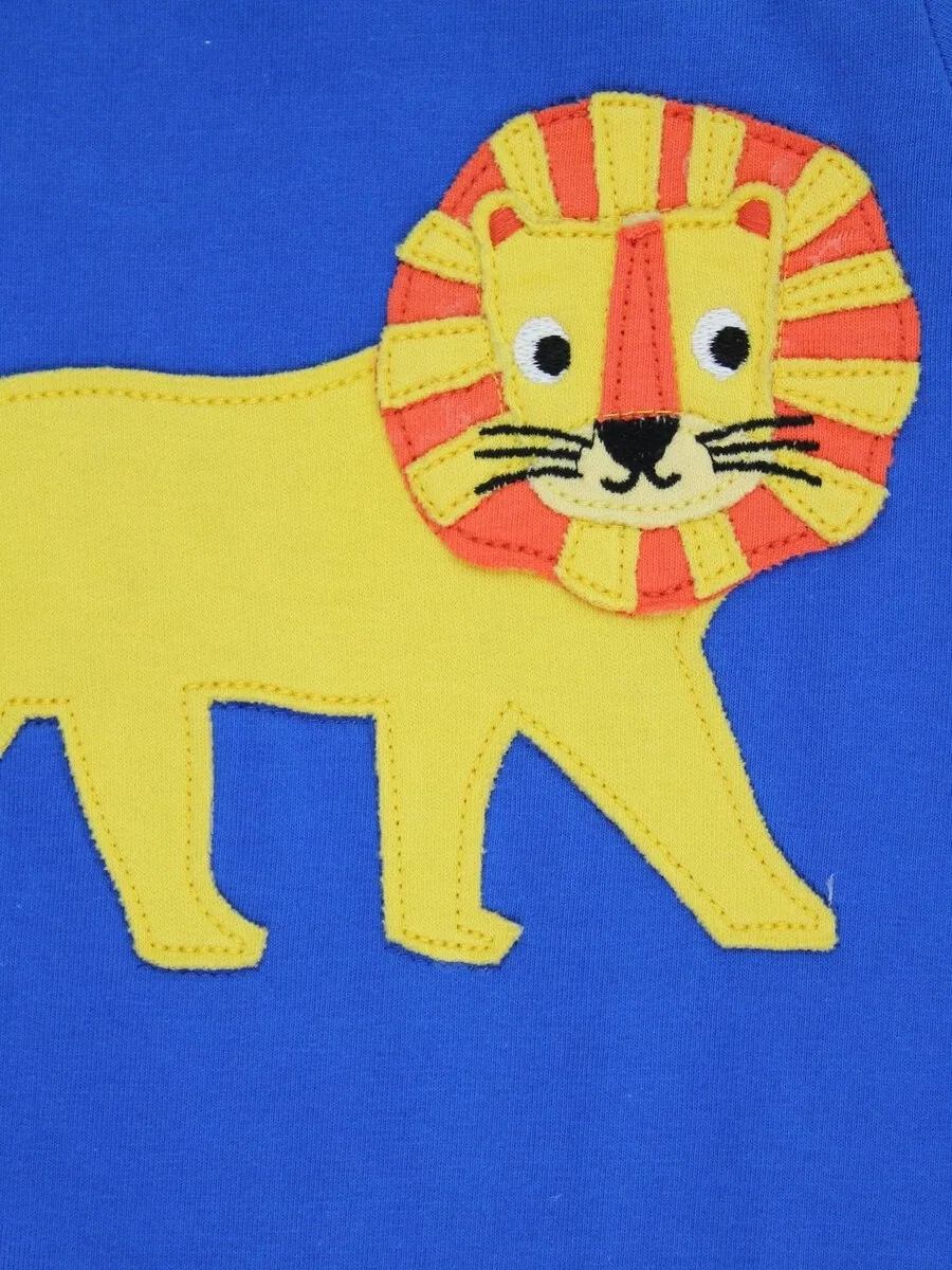 Комбинезон/боди Toby Tiger синего цвета 'Lowen-Applikation' — фото 3