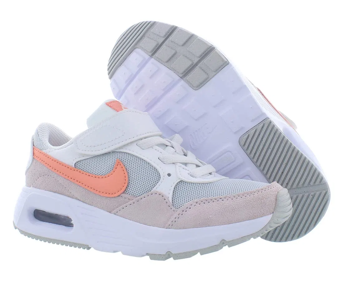 Детские кроссовки для мальчиков с кроссовками NIKE Air Max SC, White Crimson Bliss Light Purple — фото 4
