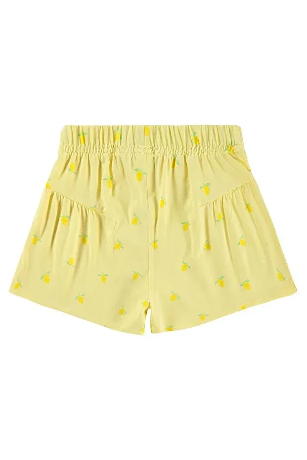Детские шорты для девочек с принтом Lemon Civil Girls, Yellow — фото 2