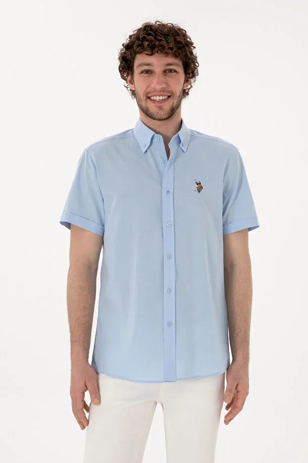 Мужская рубашка с коротким рукавом U.S. Polo Assn., Light Blue