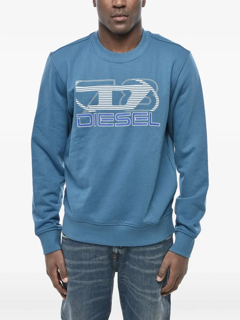Толстовка с логотипом Diesel, синий