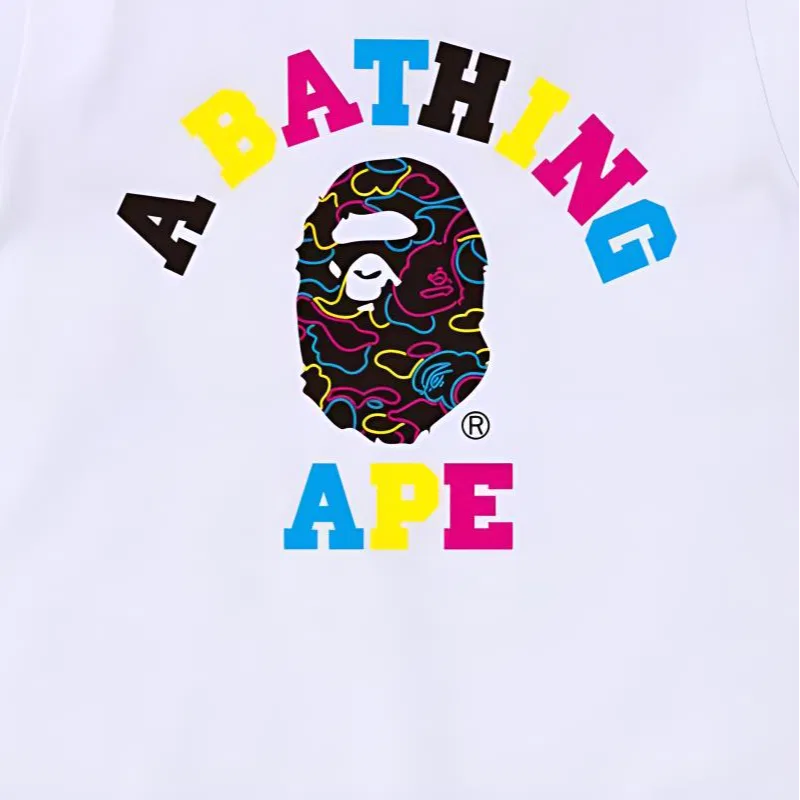 Детская футболка с круглым вырезом A BATHING APE, White — фото 3
