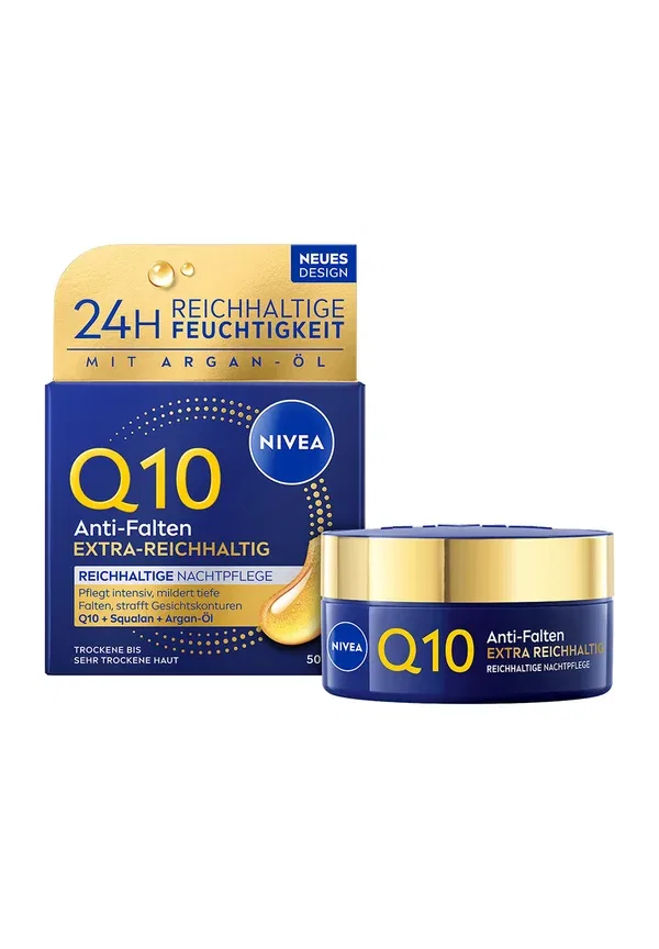 Крем для лица anti-wrinkle Nivea Q10 Anti-Wrinkle Power Rich Night Care, 50 мл, для сухой кожи — фото 2