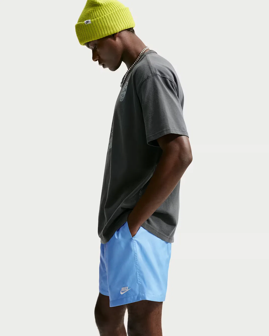 Мужские тканые шорты свободного кроя Nike Club, Football Blue/White — фото 4