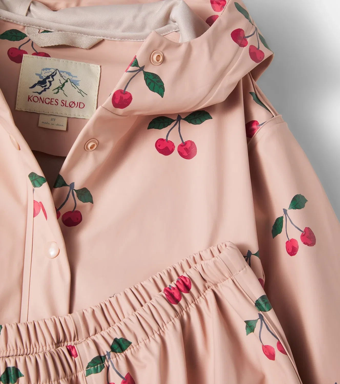 Комплект из куртки с капюшоном и брюк с принтом Ma Grande Cerise Blush Konges Sløjd, розовый — фото 3