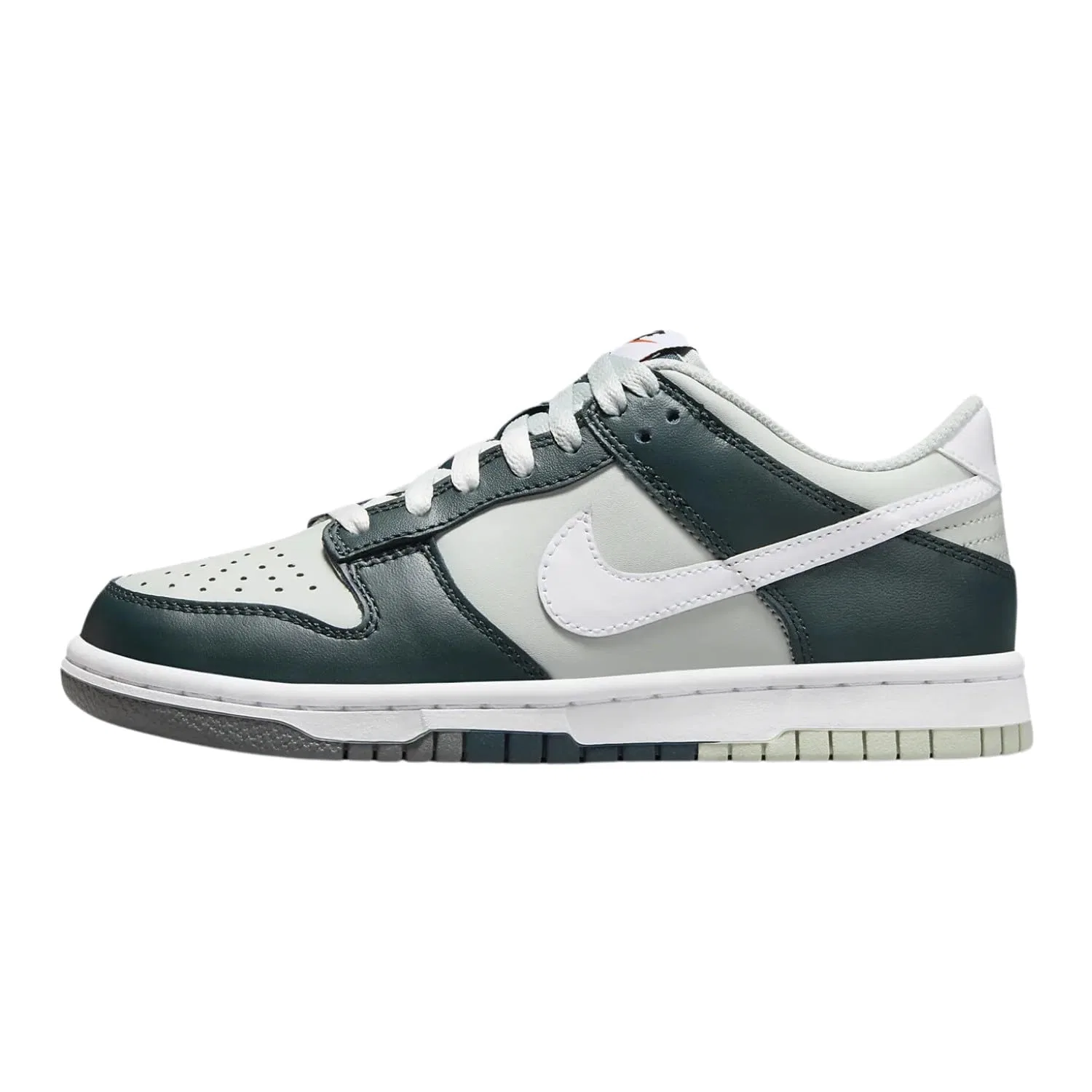 Детские кроссовки для мальчиков с принтом NIKE Dunk Low GS NIKE, White/Laser Fuchsia