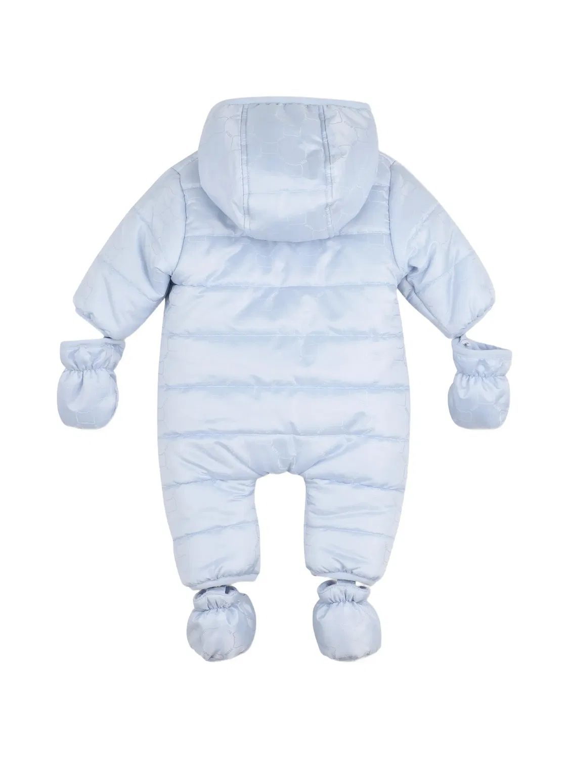 Стеганый комбинезон с логотипом Boss Kidswear, синий — фото 3