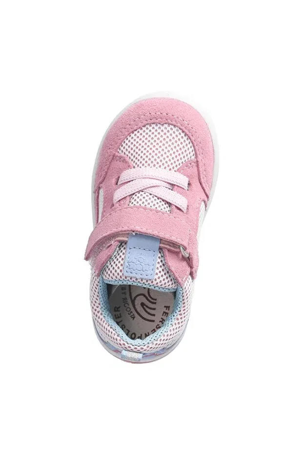 Детские спортивные туфли для девочек на липучке Ricosta, Pink Suede Leather — фото 4
