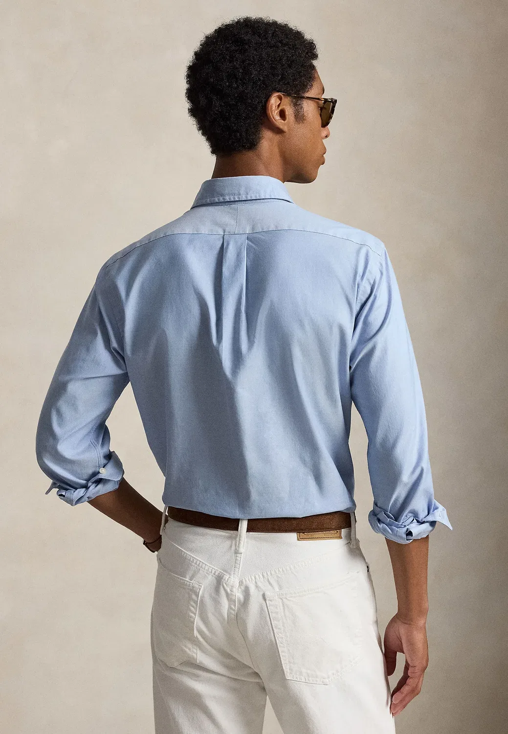 Рубашка-Оксфорд из эластичной ткани, сшитая на заказ Polo Ralph Lauren, Blue — фото 3