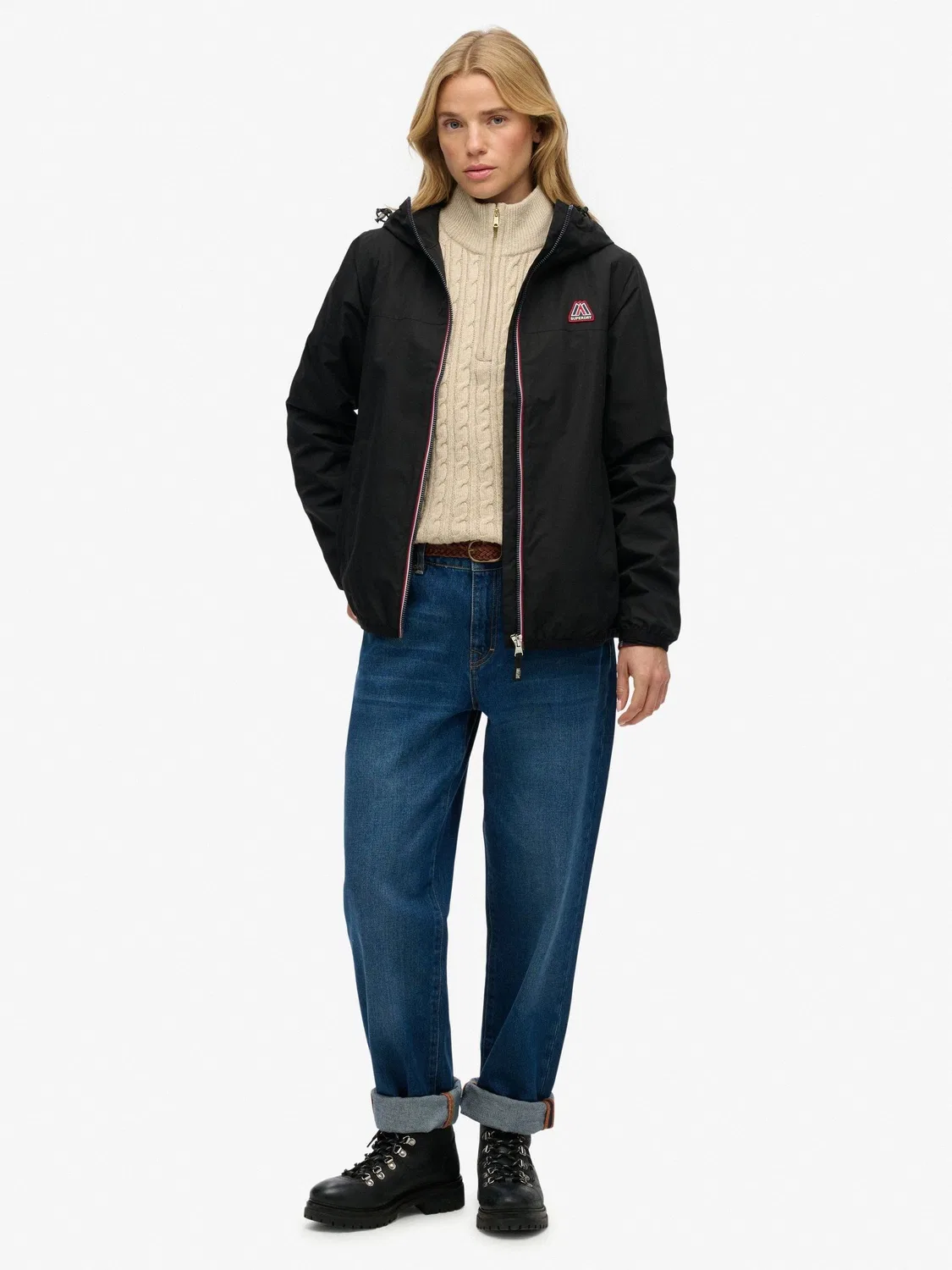 Ветровка Superdry Essential Tri Windbreaker, черная — фото 3