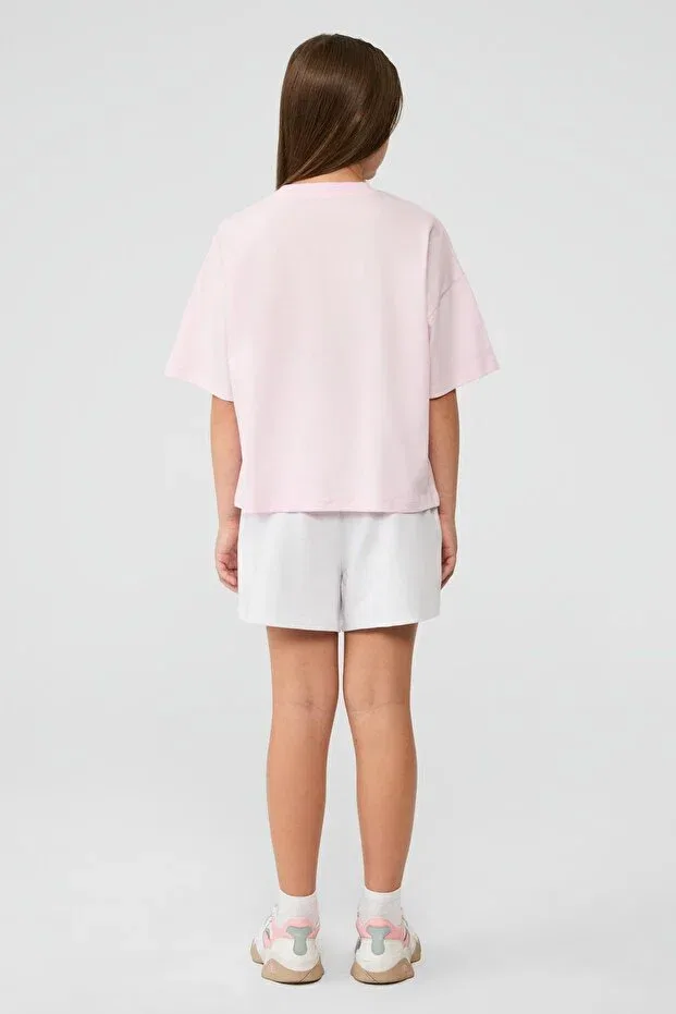 Детская футболка для девочек хлопковая Tyess, Pink — фото 4