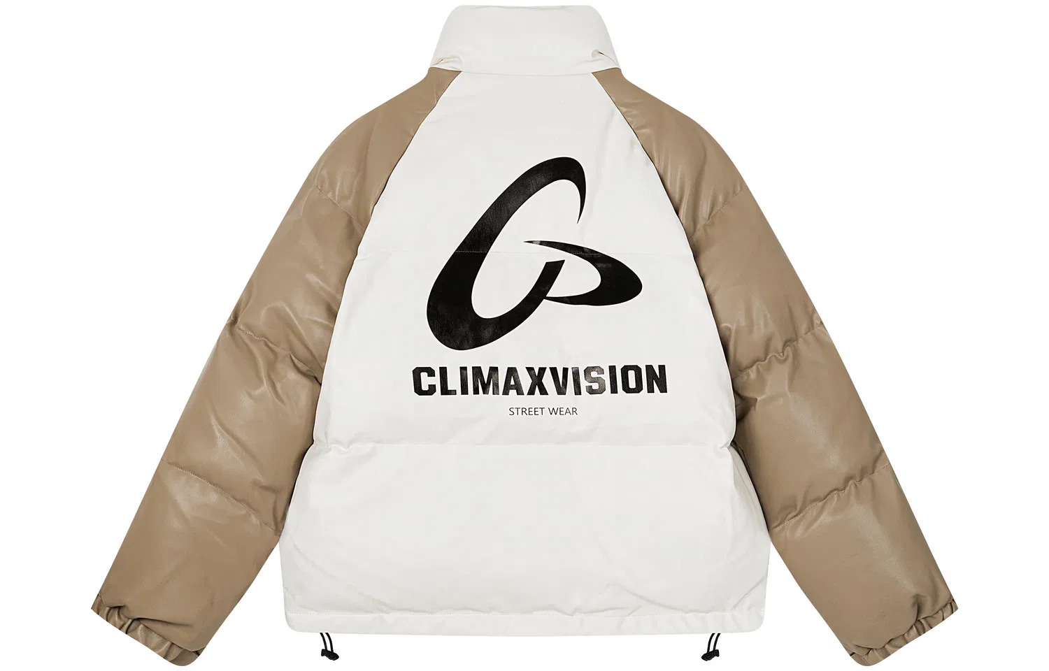 Детский пуховик с принтом Frisbee Collection CLIMAX VISION, Khaki & White