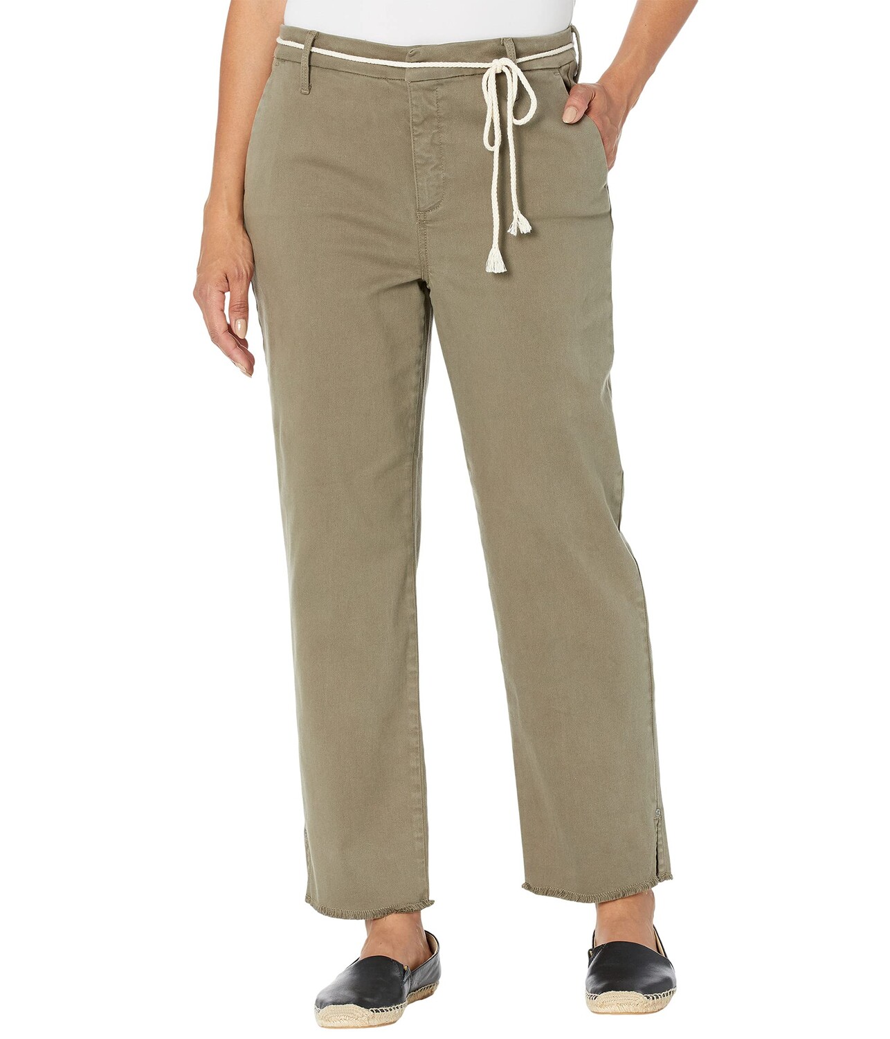 

Брюки NYDJ, Relaxed Stretch Twill Trousers w/ Fray Hem & Belt, Серый, Брюки NYDJ, Relaxed Stretch Twill Trousers w/ Fray Hem & Belt