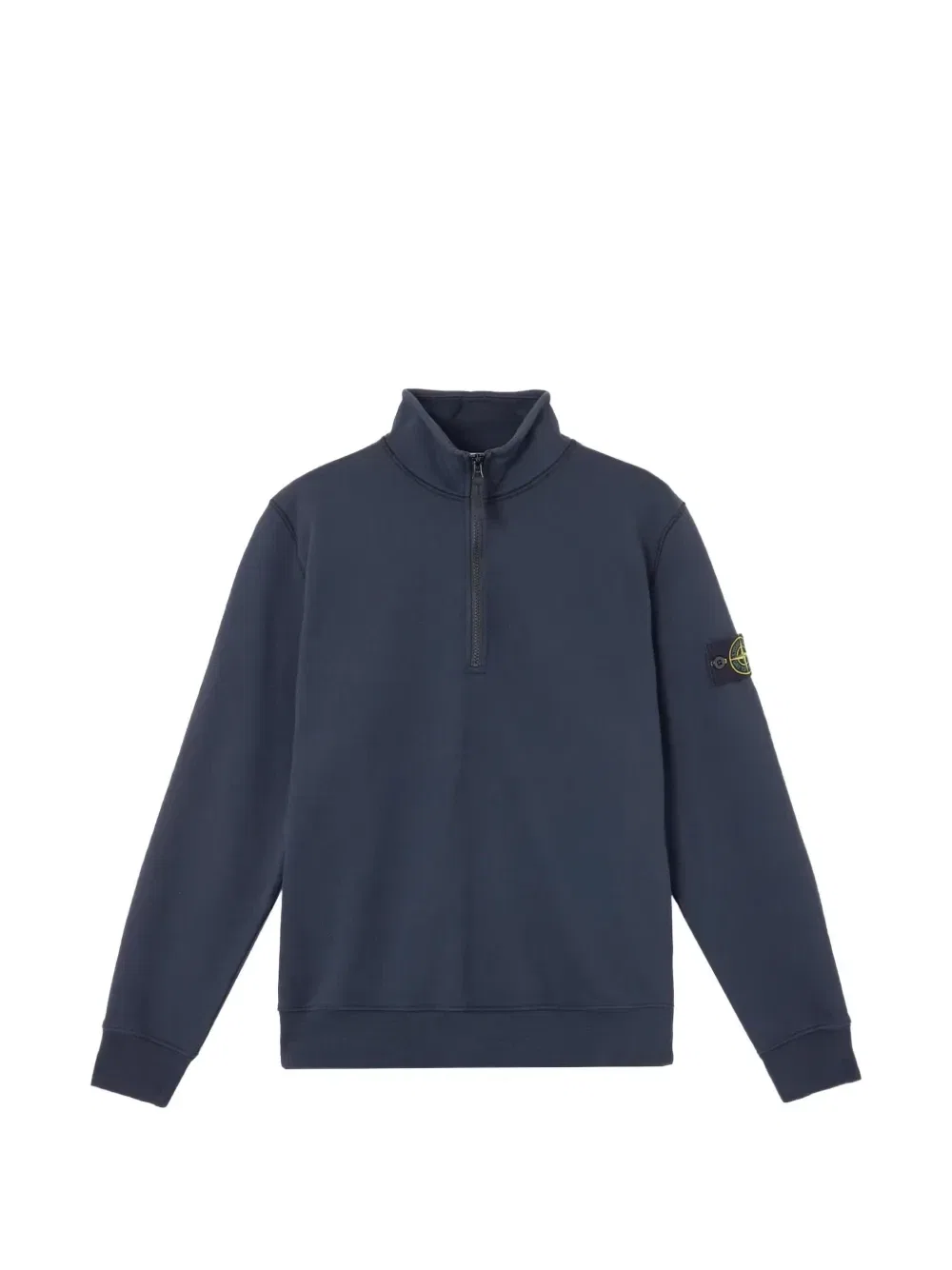 Свитер на молнии с логотипом Stone Island, синий