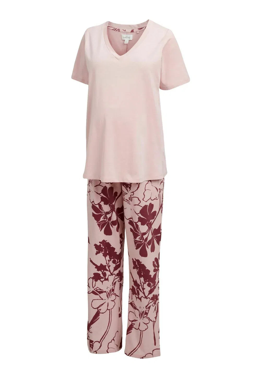 Пижамный комплект для беременных с коротким рукавом - пижамный комплект Next, Pink Floral