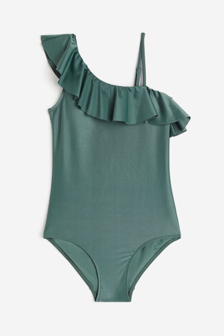 

Купальник на одно плечо H&M, зеленый