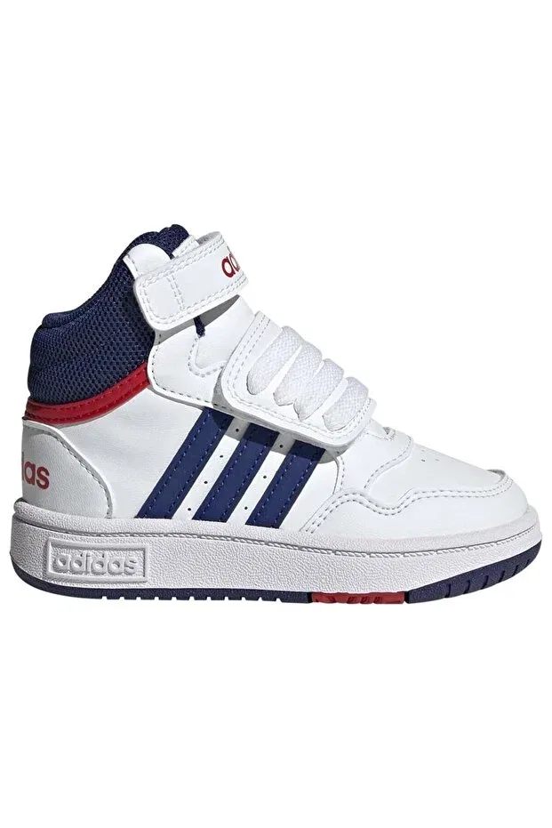 Детские спортивные кроссовки для девочек с принтом Hoops Mid 3.0 AC I Adidas, White
