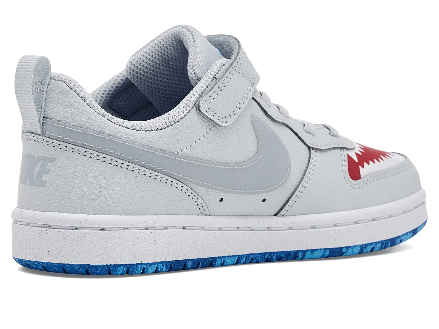 Кроссовки Court Borough Low (для маленьких детей) Nike Kids, Pure Platinum/Wolf Grey/University Red/Game Royal/Football Blue — фото 4
