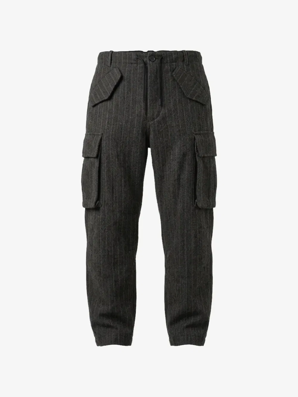 Брюки карго в тонкую полоску MSGM Kids, серый
