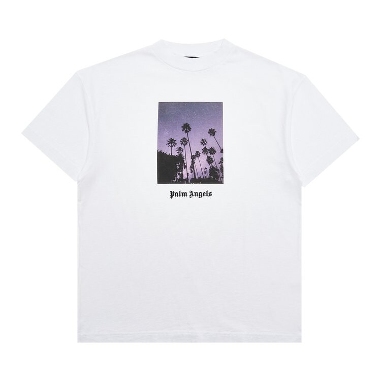 

Футболка Palm Angels Stars And Palms Tee 'White/Black', белый