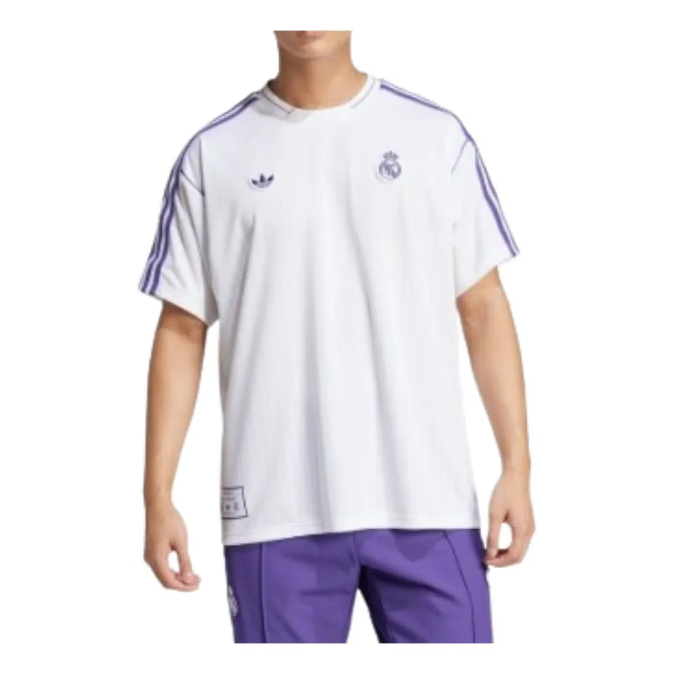 Джерси футбольное свободного кроя Real Madrid Terrace Icons Adidas, белый — фото 2