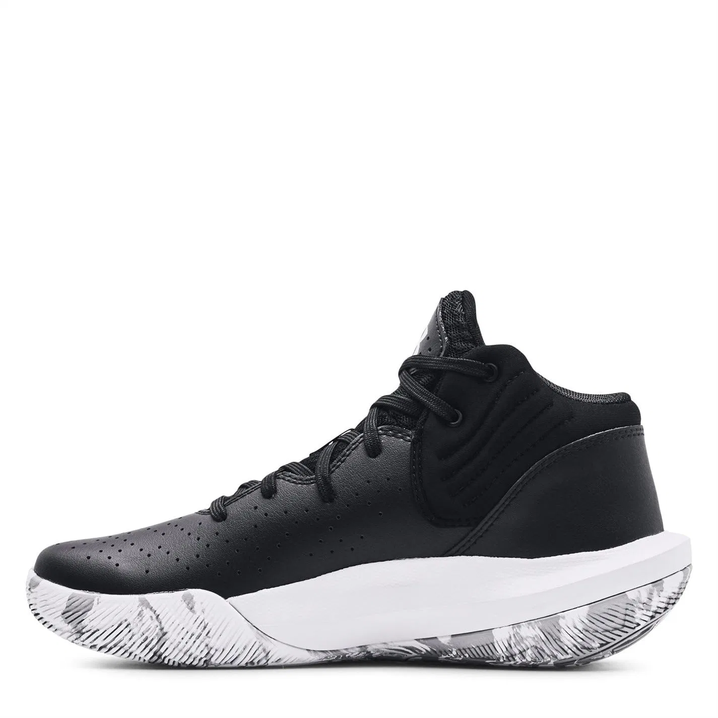 Детские баскетбольные кроссовки с закрытым носком Grade School Ua Jet '21 Basketball Shoes Under Armour, Black — фото 4