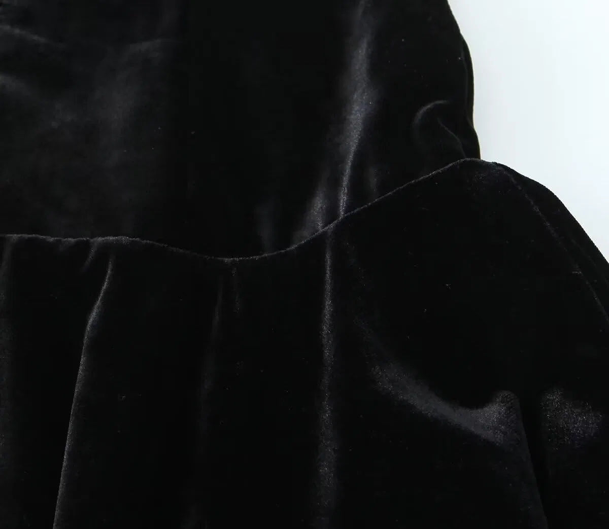 Женское летнее платье с пачворком без бретелек A-line, Black — фото 2