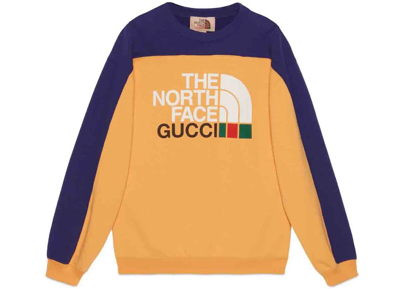 Мужской свитшот с принтом Gucci x The North Face, Yellow/Blue