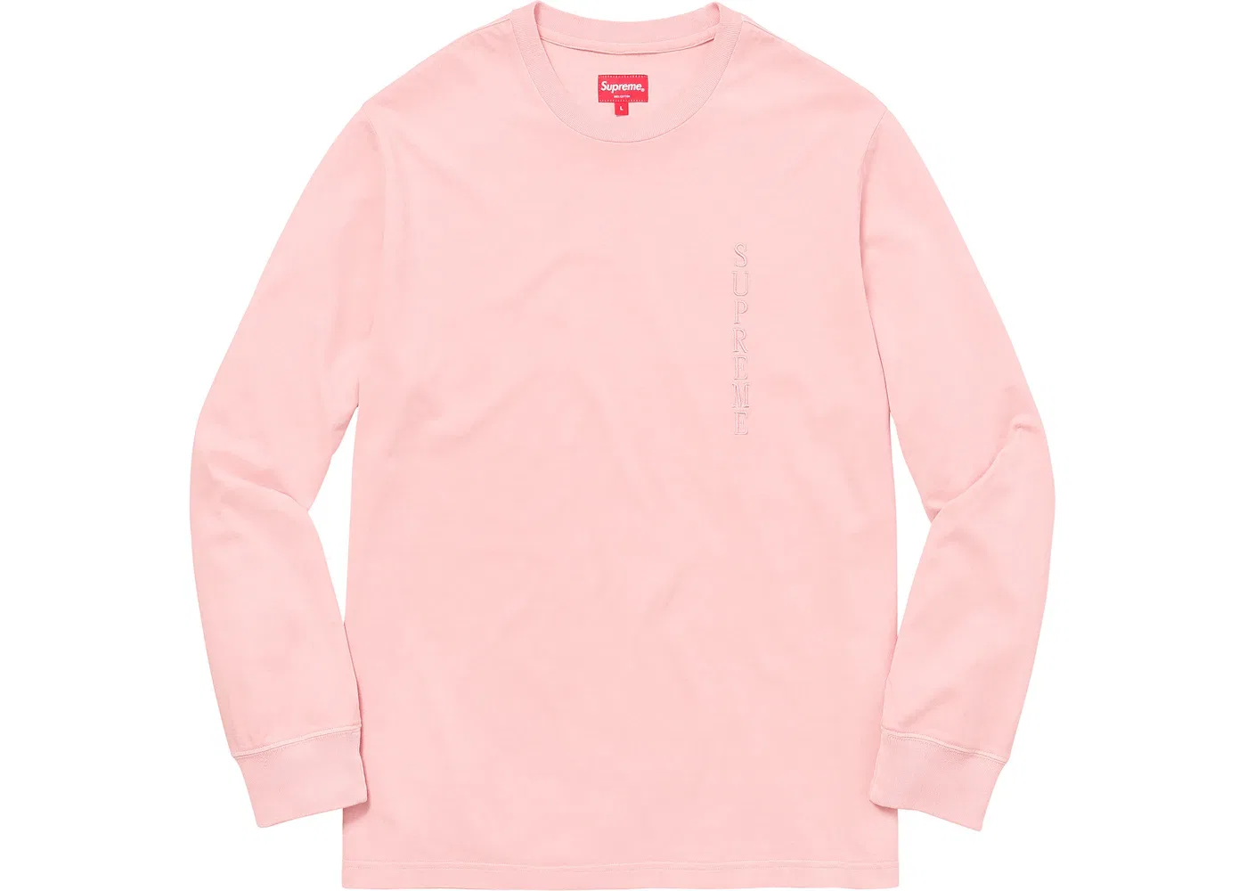 Мужская футболка с длинным рукавом Supreme, Pink