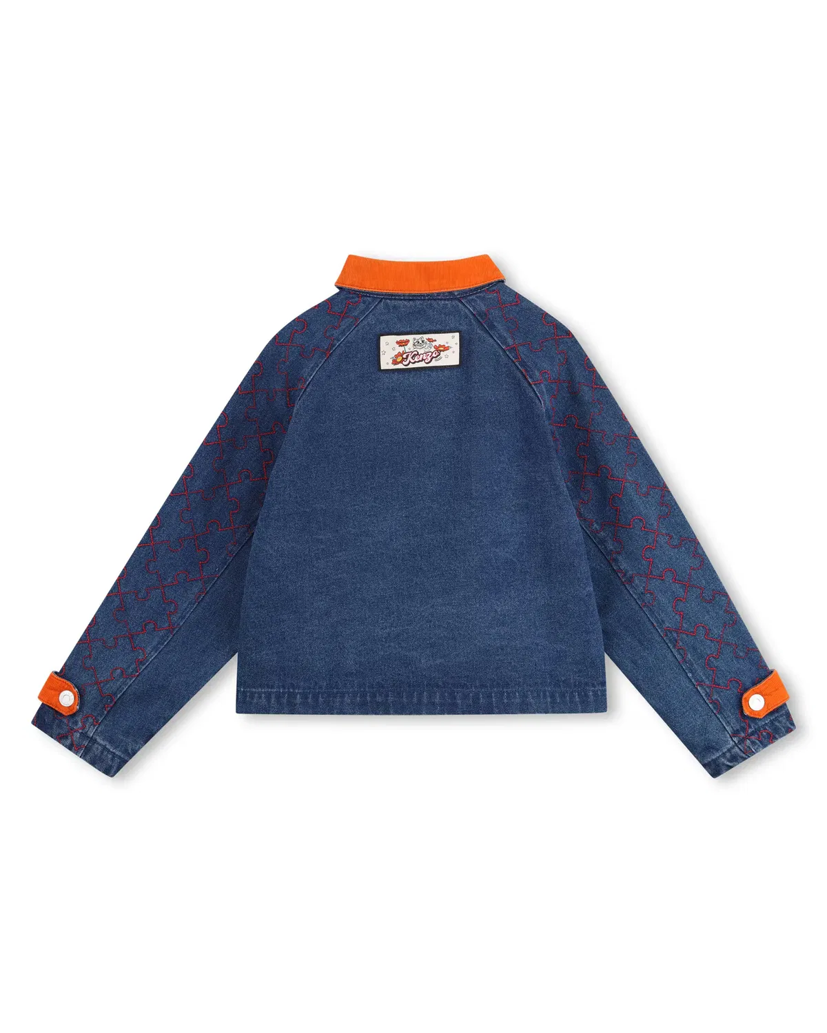 Детская куртка для девочек джинсовая Kenzo Kids, Azul — фото 3