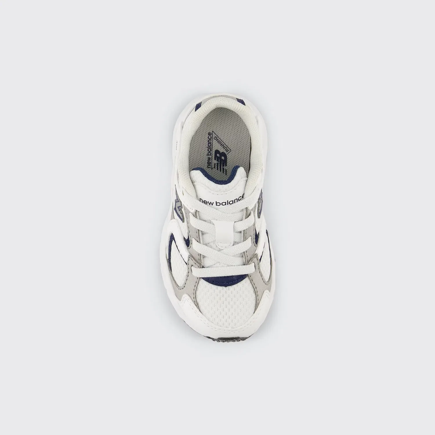 Детские кроссовки для мальчиков со шнуровкой 408 Bungee Lace New Balance, Blanco / Gris — фото 3
