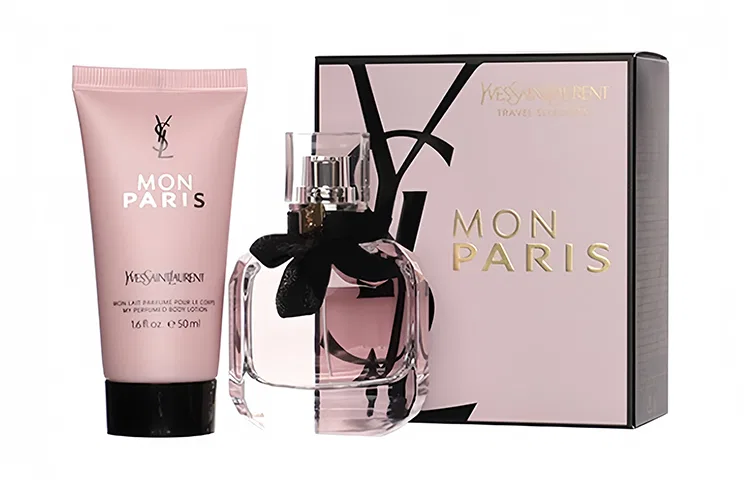 Женский набор парфюма и лосьона для тела Reverse Paris Intense Scent Yves Saint Laurent, 50мл + 50мл, Black