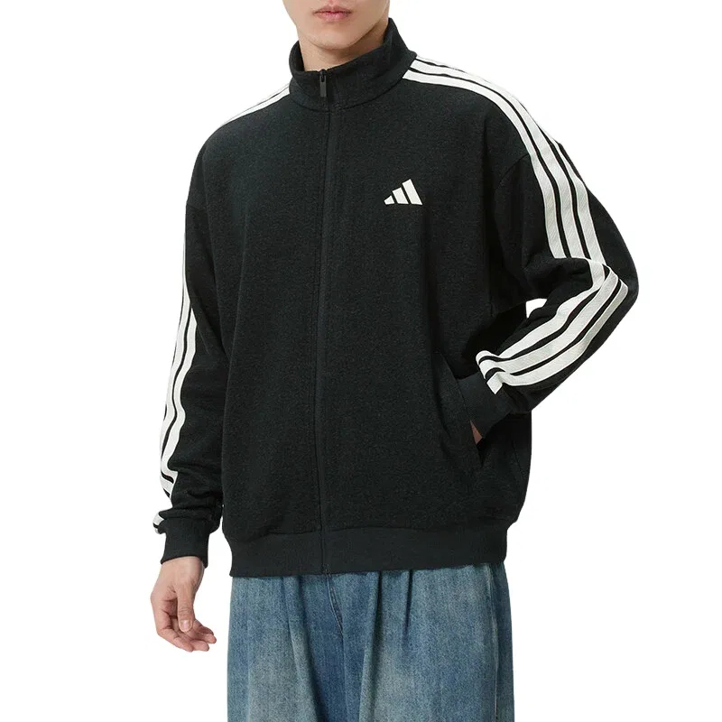 Мужская куртка Sports Jacket Asia Sizing 'Black White' adidas, Black/White — фото 3