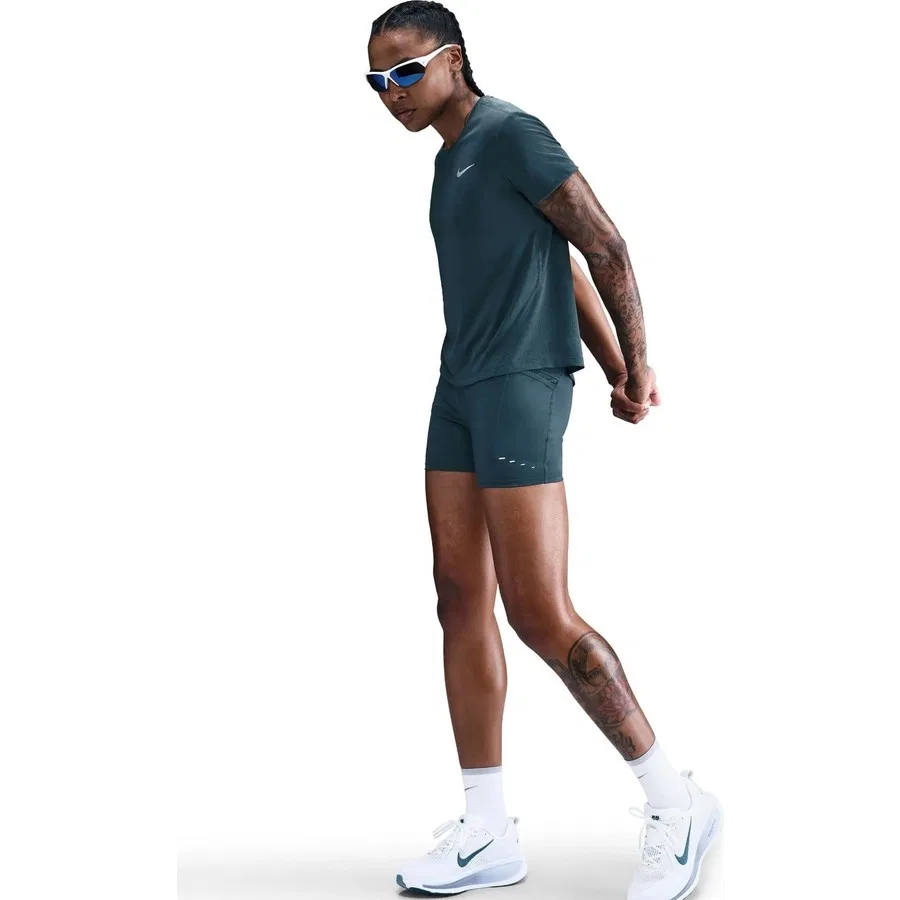 Футболка спортивная с коротким рукавом Dri-Fit Miller Nike, Петроль — фото 4