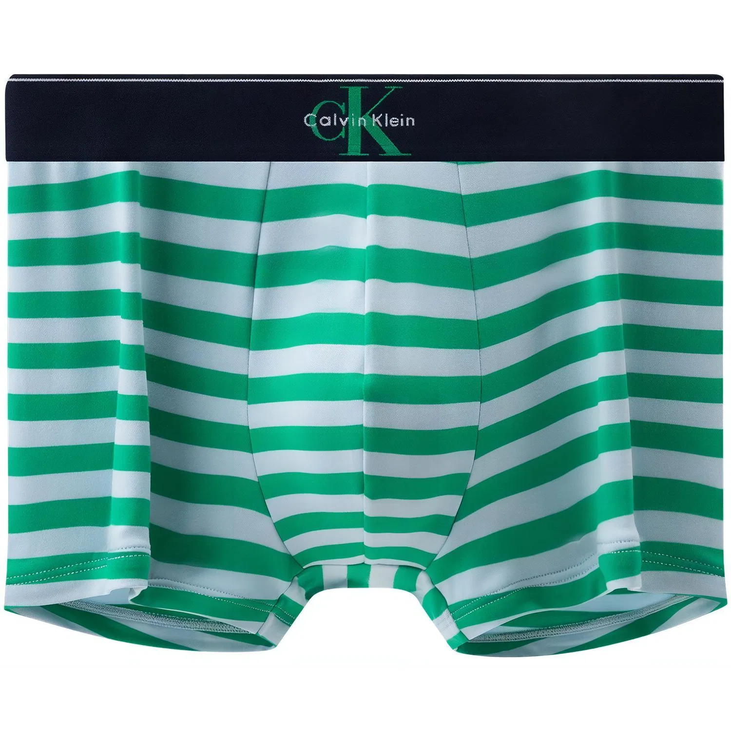 Мужские боксеры с зелеными полосками Calvin Klein, White Green Stripes