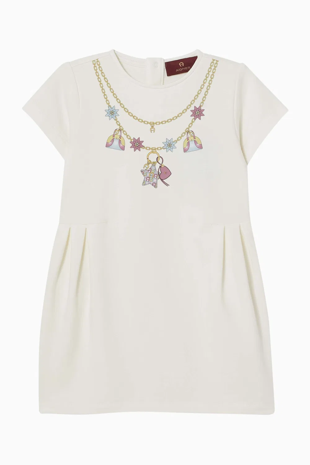 Платье с принтом Charm Necklace AIGNER, белый