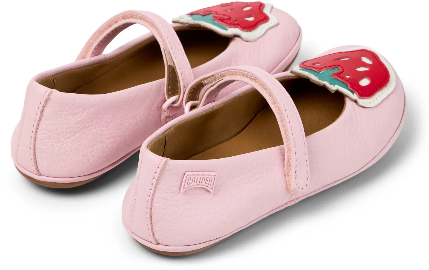 Балетки Camper Right Kids Twins пастельно-розового цвета — фото 4