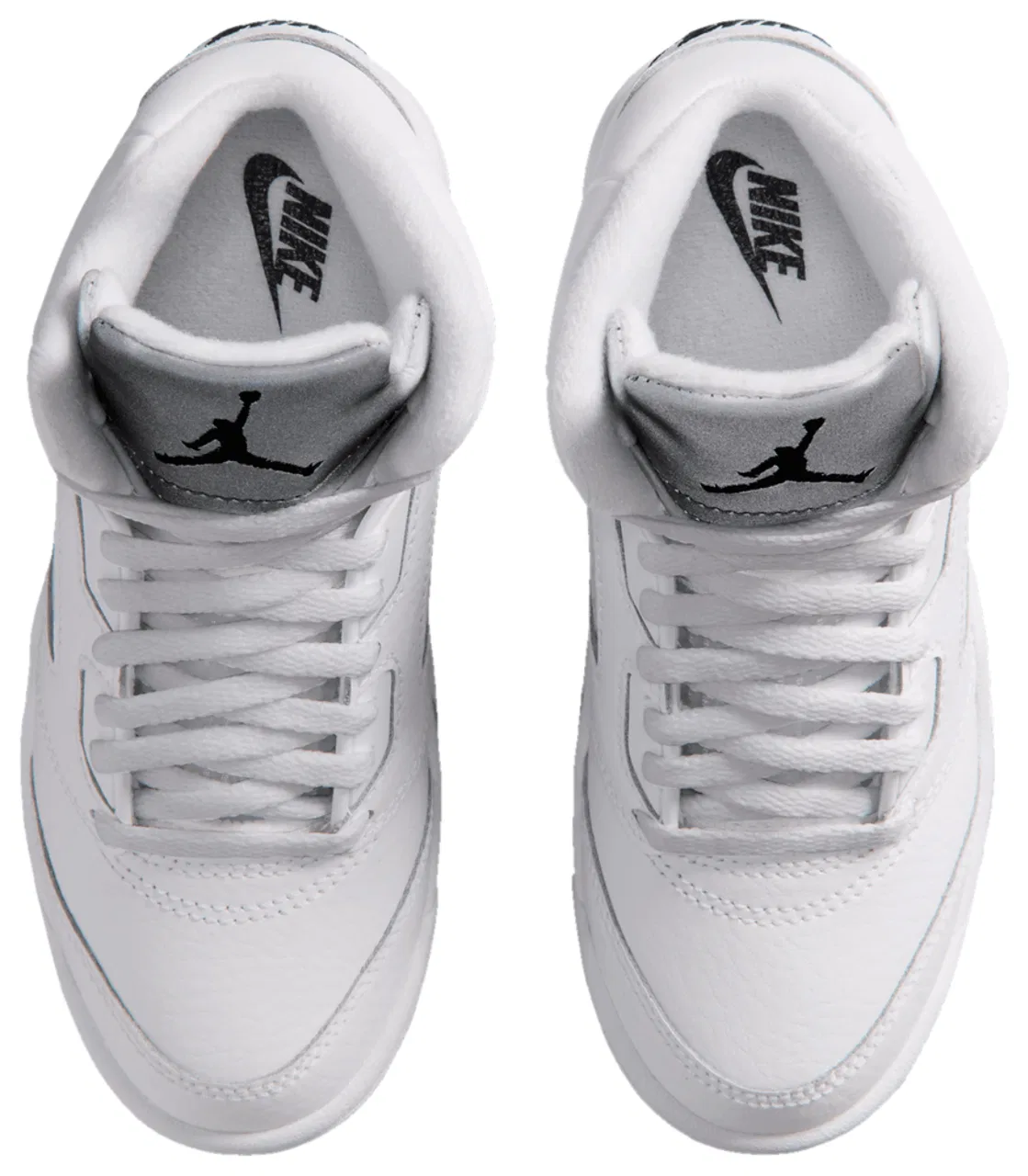 Баскетбольные кроссовки для мальчиков Retro 5 Jordan, белый/серебристый/черный — фото 4