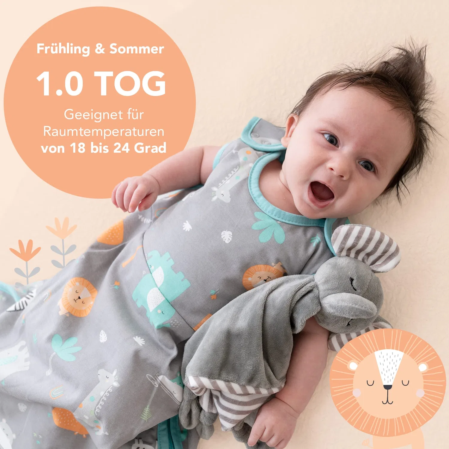 Спальный мешок для малышей 1.0 TOG Schlummersack, бирюзовый — фото 4