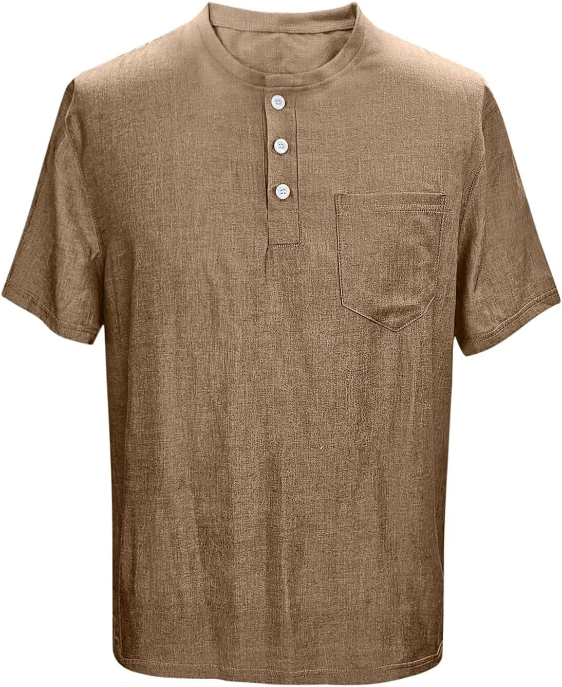 Мужская повседневная рубашка-поло с пуговицами Relaxed Fit, Khaki — фото 3