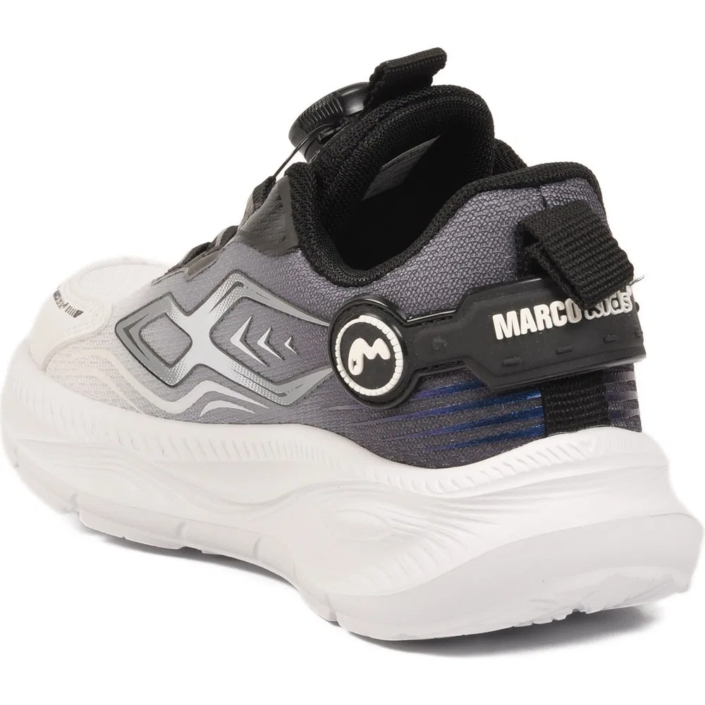 Детские спортивные кроссовки для мальчиков без шнуровки White Black Marco Kids — фото 4