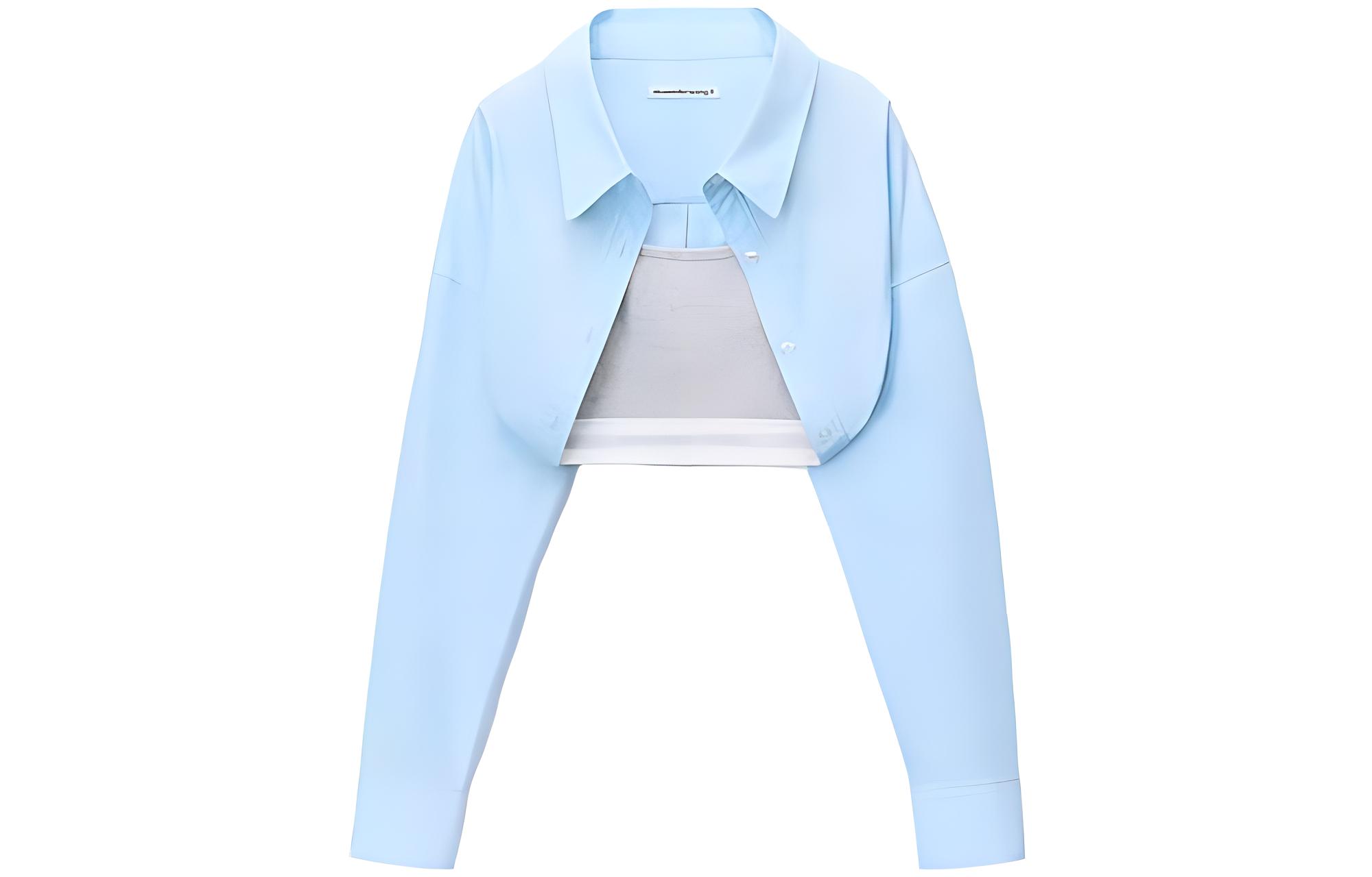 Рубашка Cropped Bolero Top Alexander Wang, Teal