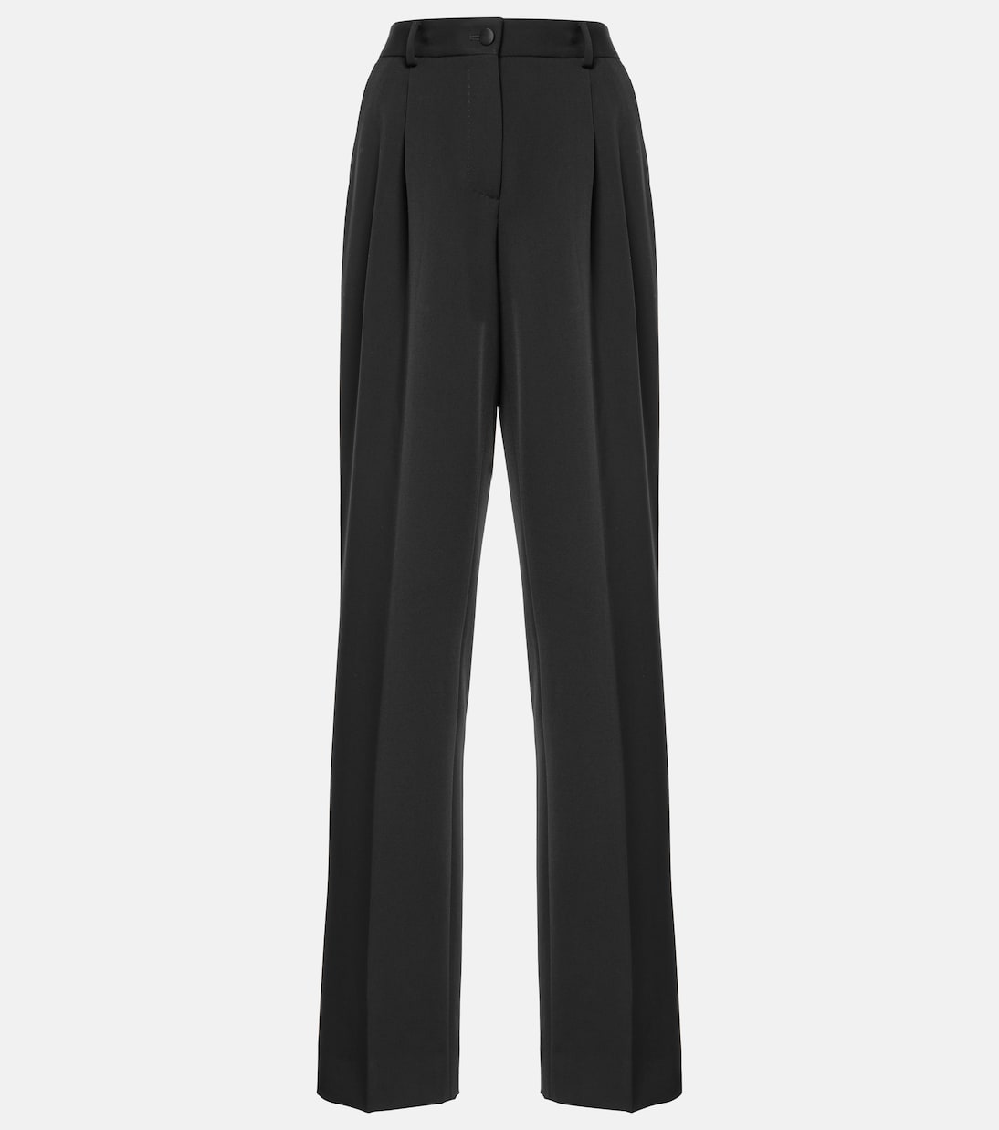 

Широкие брюки из шерсти и шелка Dolce&Gabbana, Nero