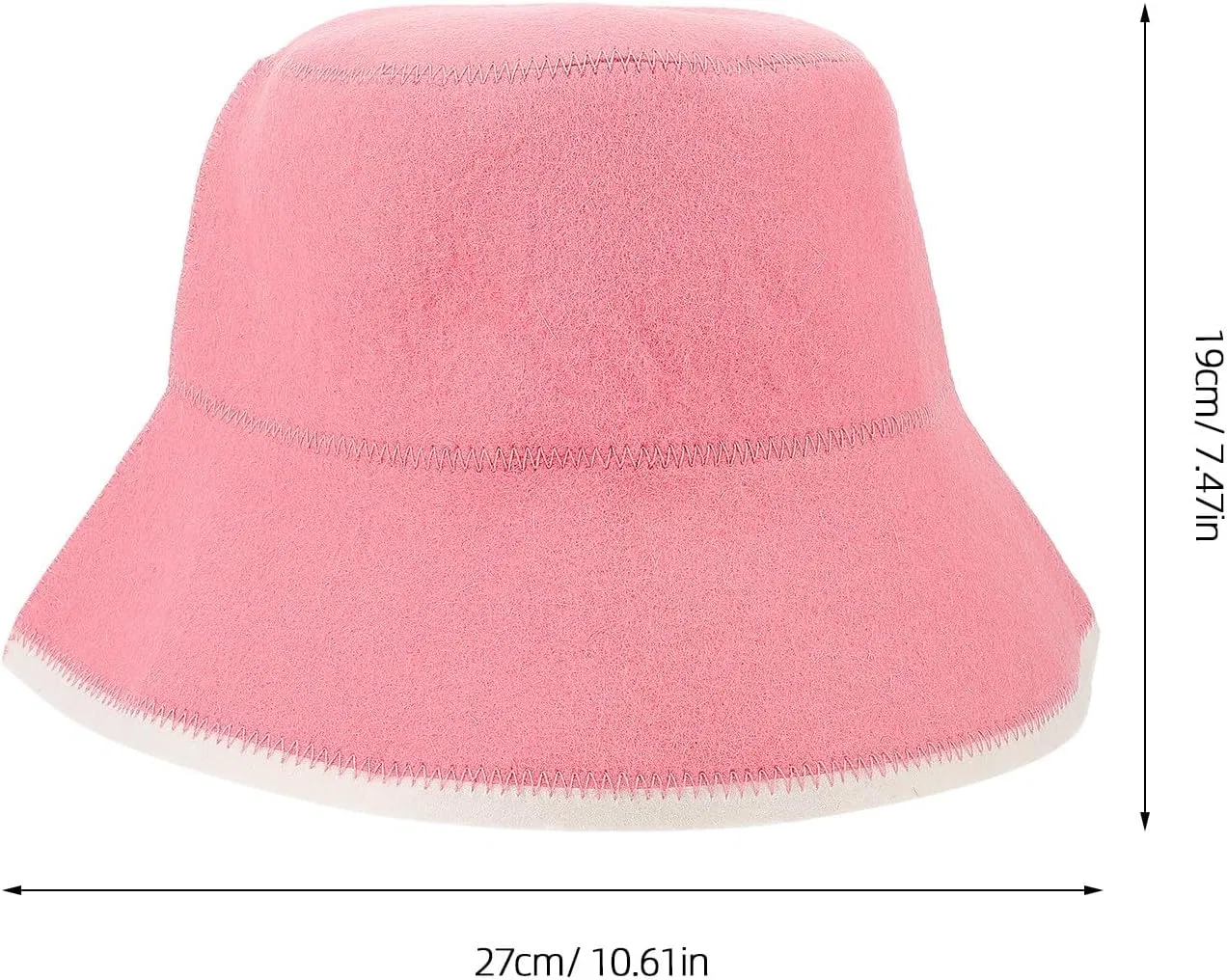 Шапочка для сауны из шерсти PACKOVE, Розовый, 27x27x19 см — фото 2