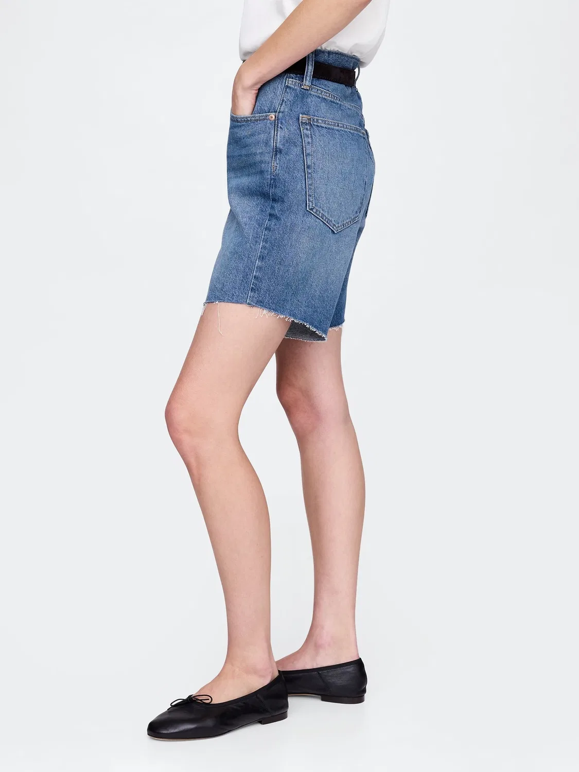 Шорты джинсовые, свободная посадка Gap, Indigo Blue — фото 3