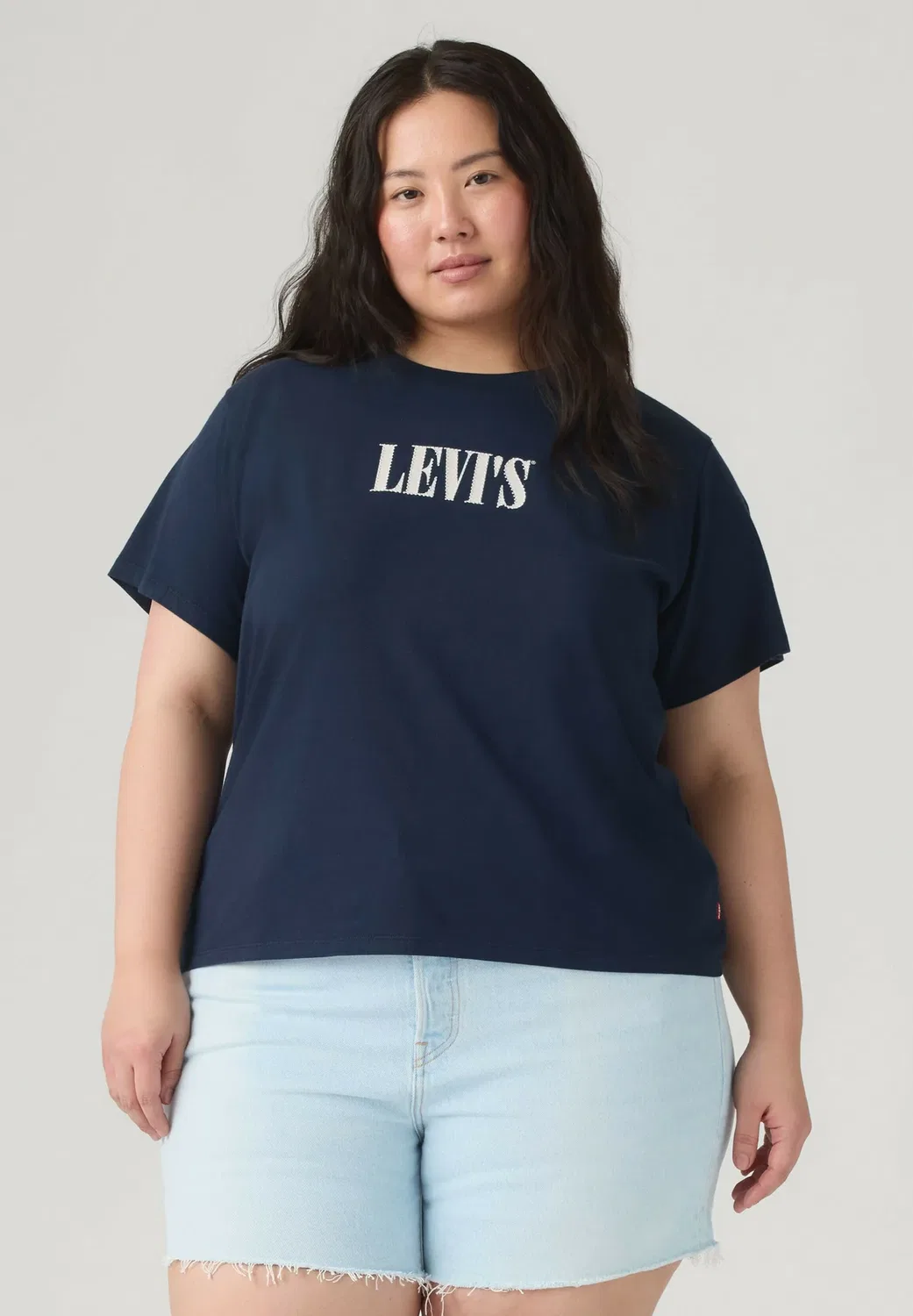Идеальная футболка с принтом и стразами, спортивная Levi'S, Pl Serif Stud Outline Navy Blazer - Blues