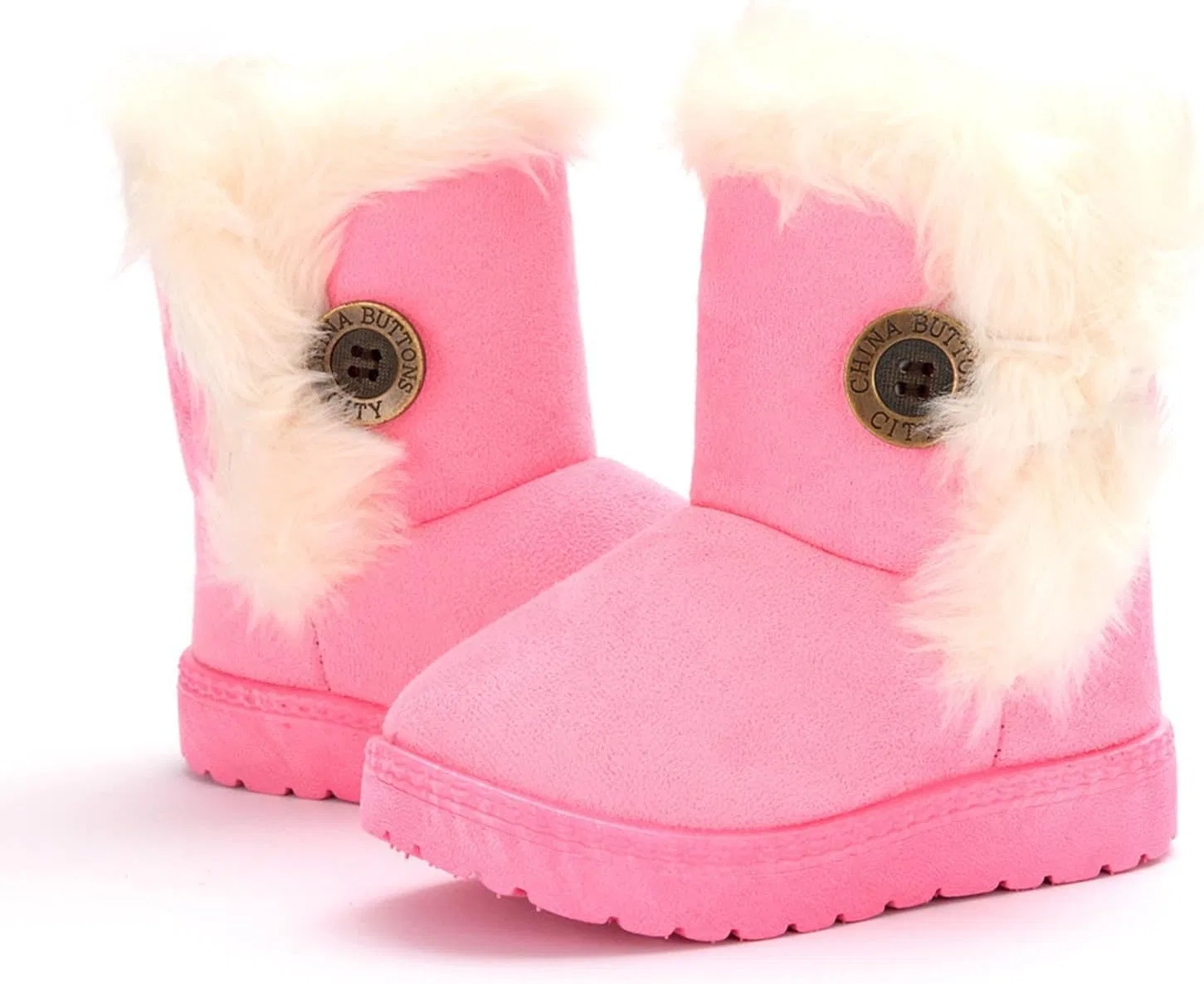 Детские зимние сапоги для девочек с мехом Winter Snow Boots Zzalalana, Pink — фото 4