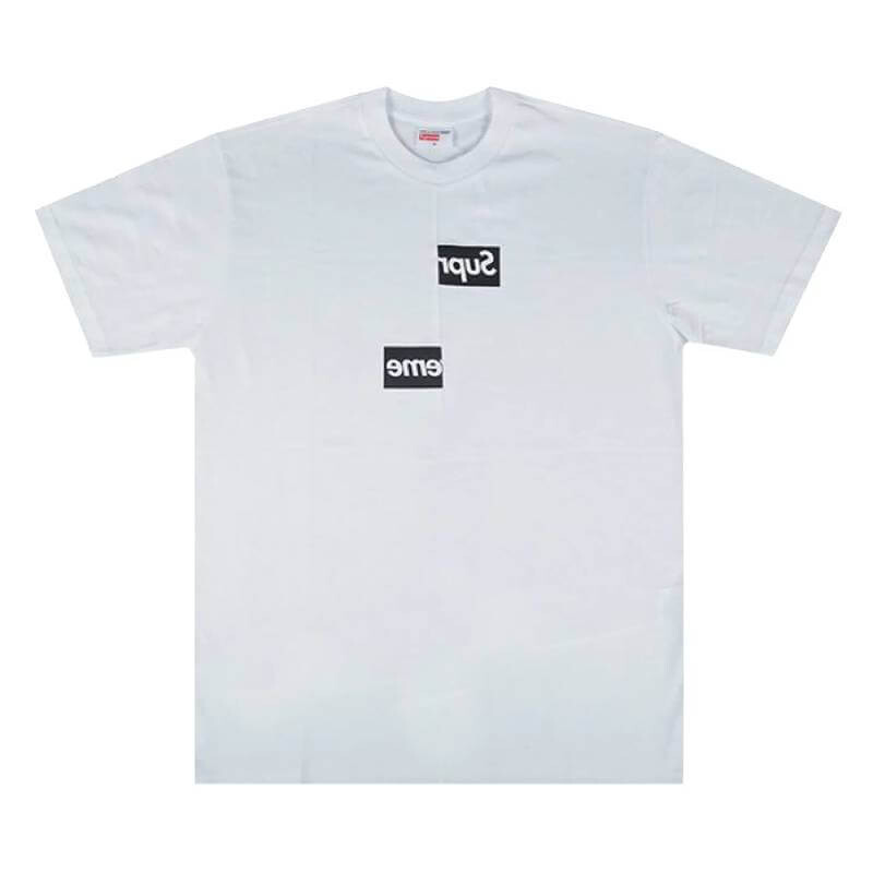 

Футболка Supreme x Comme des Garçons Shirt Split Box Logo, белый