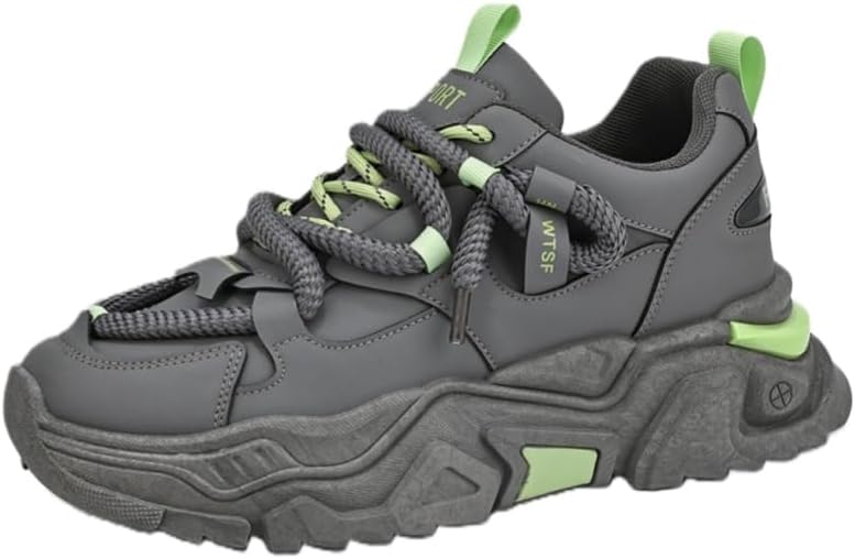 

Мужские модные спортивные кроссовки на толстой подошве со шнуровкой для повседневной носки, на все сезоны, для активного отдыха на природе, прочные и износостойкие Fusecottc, серый